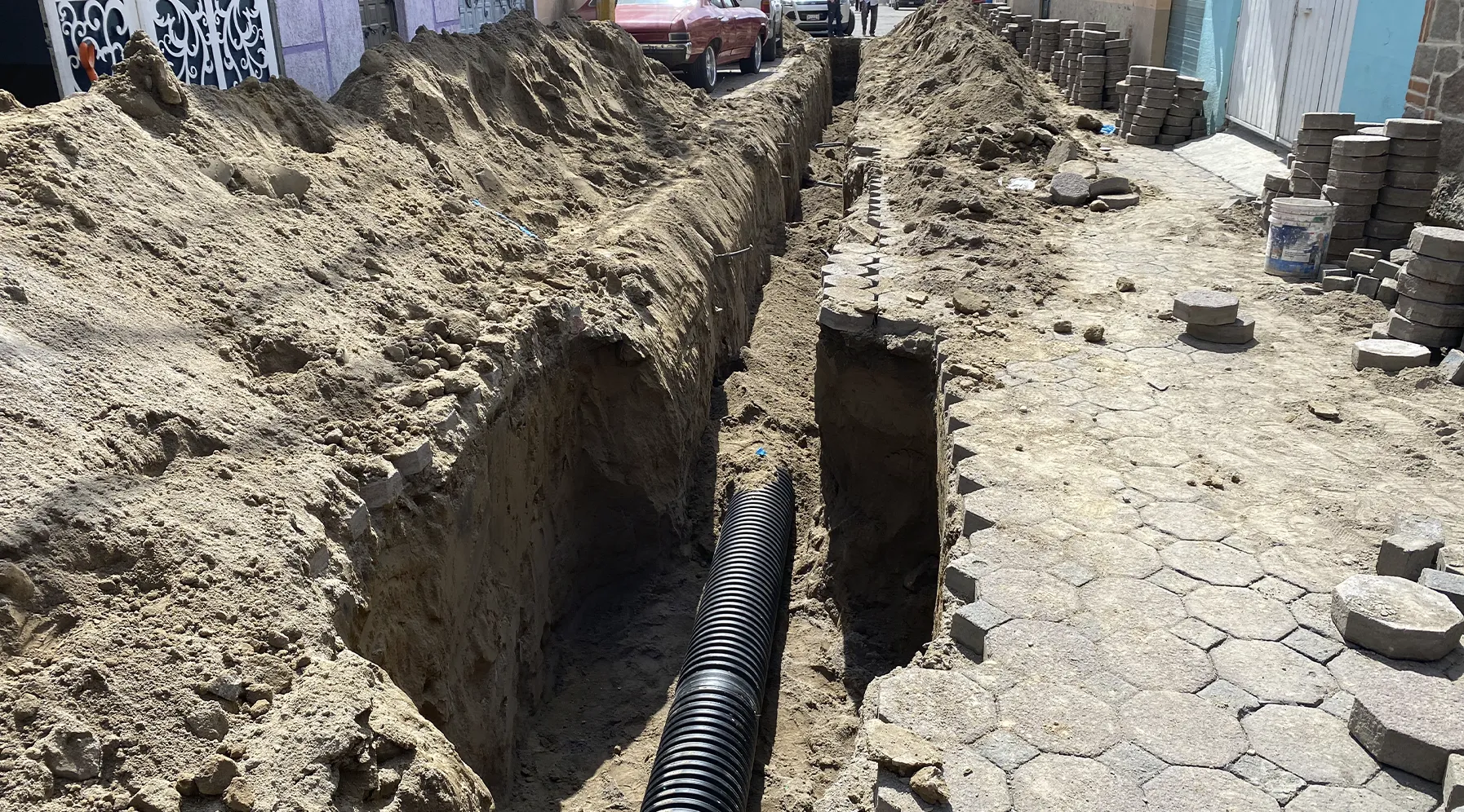 Red de drenaje calle Progreso